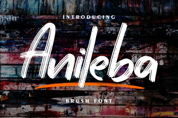 Anileba: A Bold Brushed Display Font for Makers