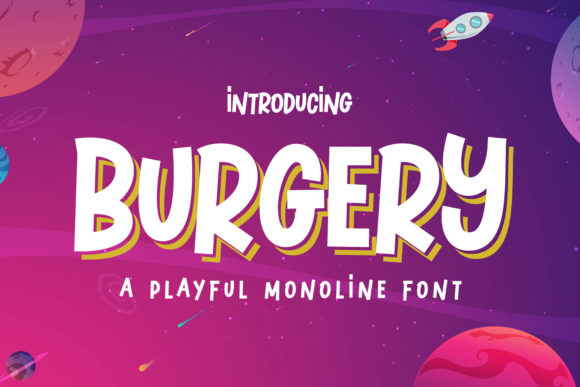 Burgery: A Playful Display Font for Small Business Branding