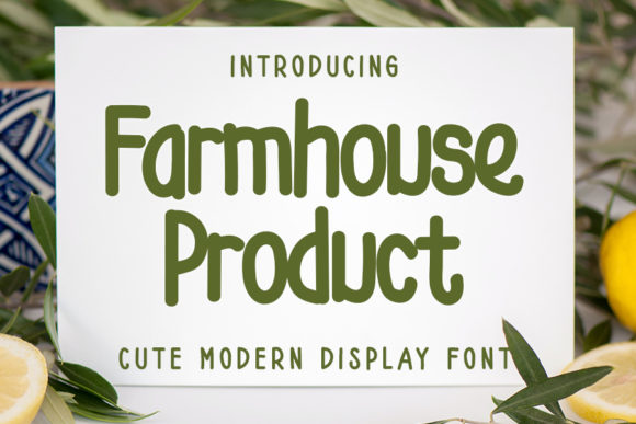 Farmhouse Product: A Natural Display Font for Branding