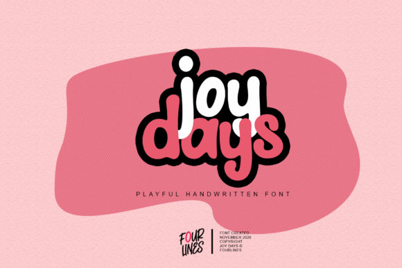 Joy Days: A Quirky Display Font for Makers