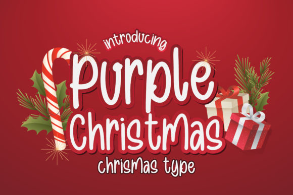 Purple Christmas: A Festive Display Font for Editors