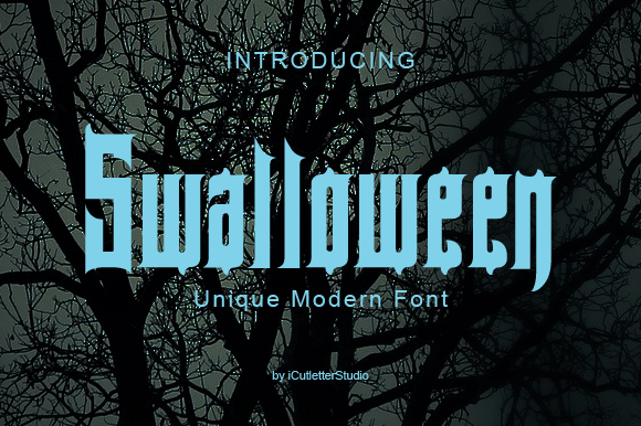 Swalloween: A Bold Display Font for Editorial Design