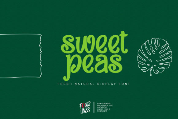 Sweet Peas: A Natural Display Font for Web Design